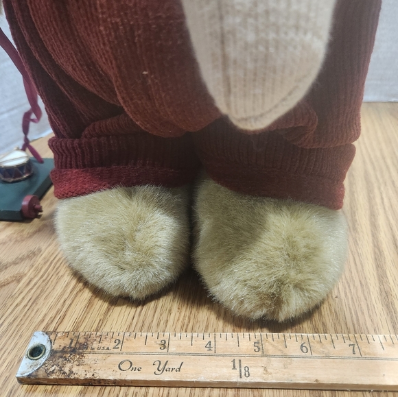 Christmas Teddy Bear 17" Standing Hat Stocking Wagon Creative Design - Picture 9 of 14